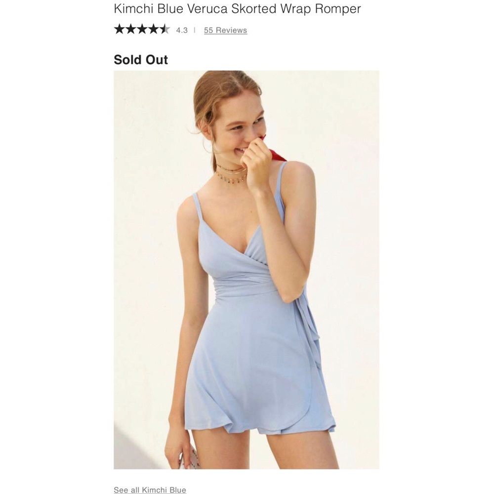 Kimchi Blue Veruca Skorted Wrap Romper-UO Sz M